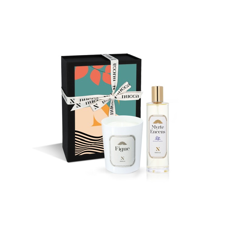 Coffret Noël N°1  Bougie Figue + Vaporisateur Myrte